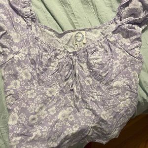 Fransecas purple floral blouse size XL never worn